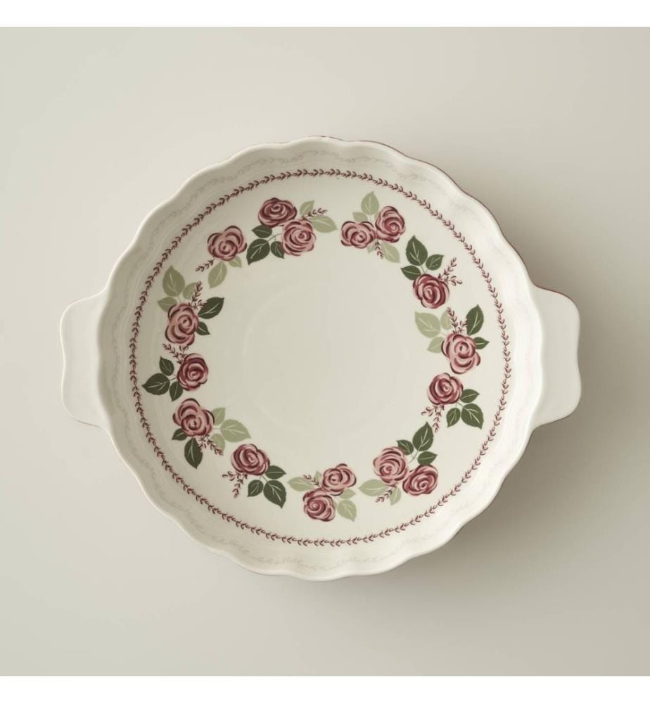 Ofenschale aus Porzellan 33x29x6 cm - Rosa