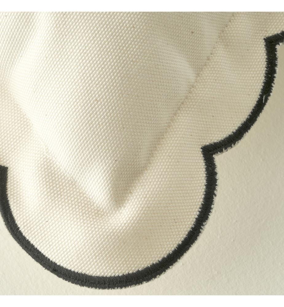 Kissenbezug mit Festonrand 43x43 cm - Schwarz