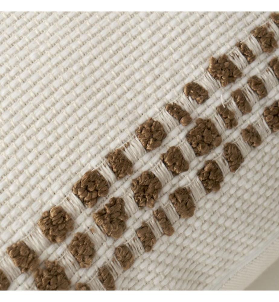 Copricuscino decorativo con nappe 35x50 cm - Crema