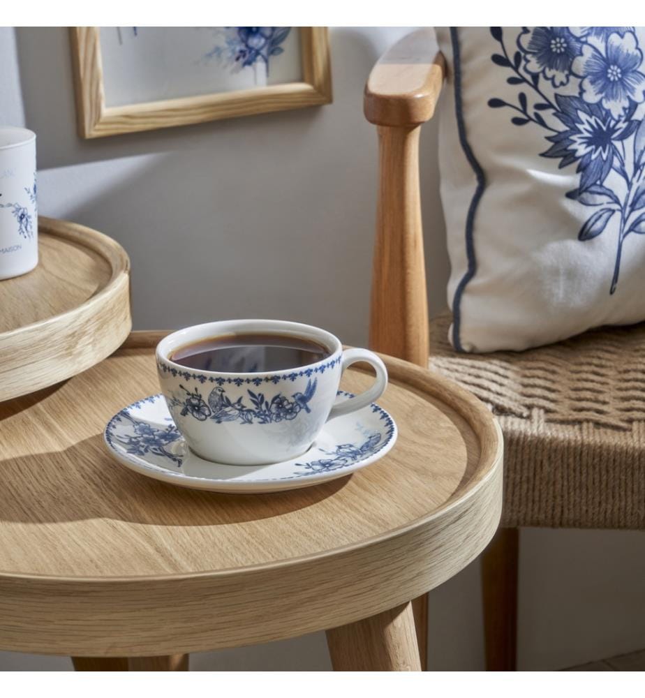 Set Teetassen Blau Weiss 2 Stück 270 cc - Anthrazit