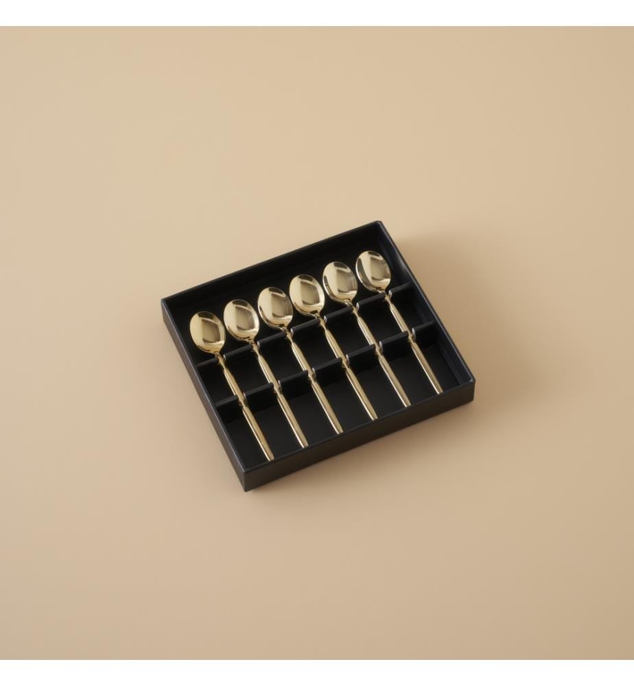 Set di 6 cucchiaini da caffè Siena 12,5 cm - Oro