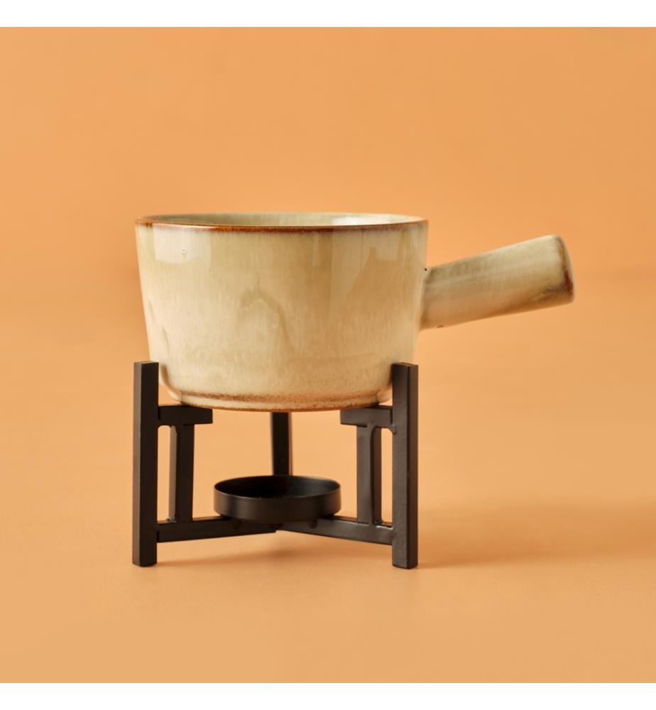 Set per fonduta Glacier 29x19x15 cm - Beige