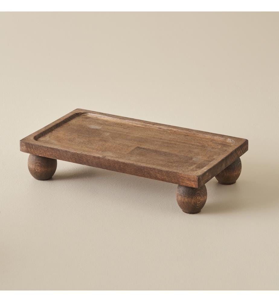 Rechteckiger Holzständer 17x30 cm - Natur