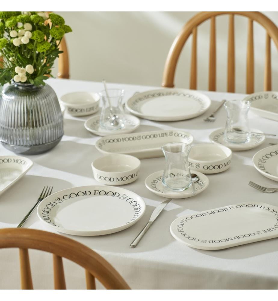 Set petit-déjeuner Motto 26 pièces - Blanc