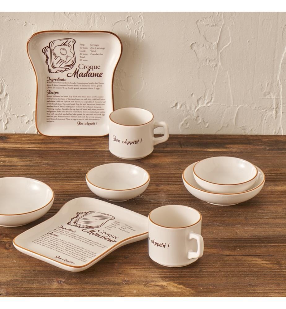 Set per la colazione Croque 8 pezzi - Marrone