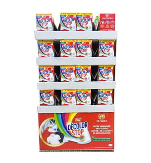 Decolor Stop Display - Detergent Care Display Stand 37+15 Grts = 52 pcs Max Protect - 1 Ref - 180 pcs","detected_source_language":"FR
