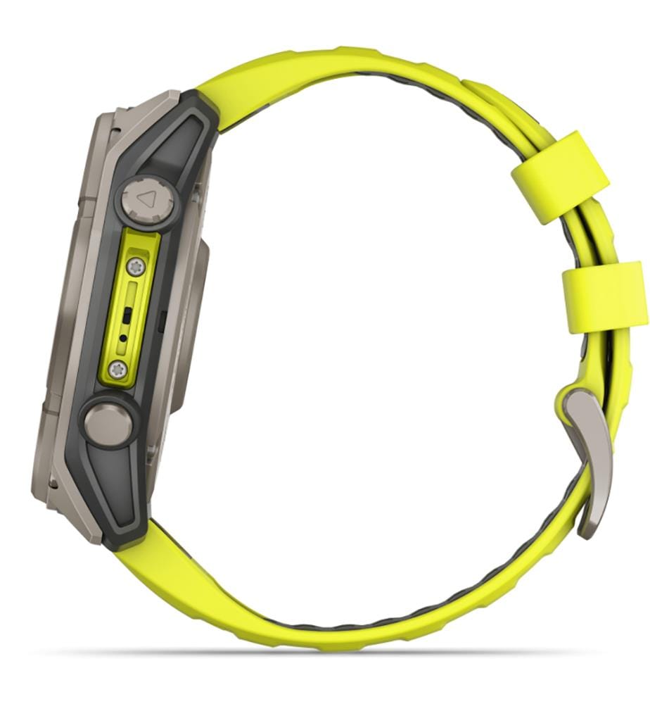 Montre connectée Fenix 8 Solar Sapphire, 51 mm - Argenté et Jaune