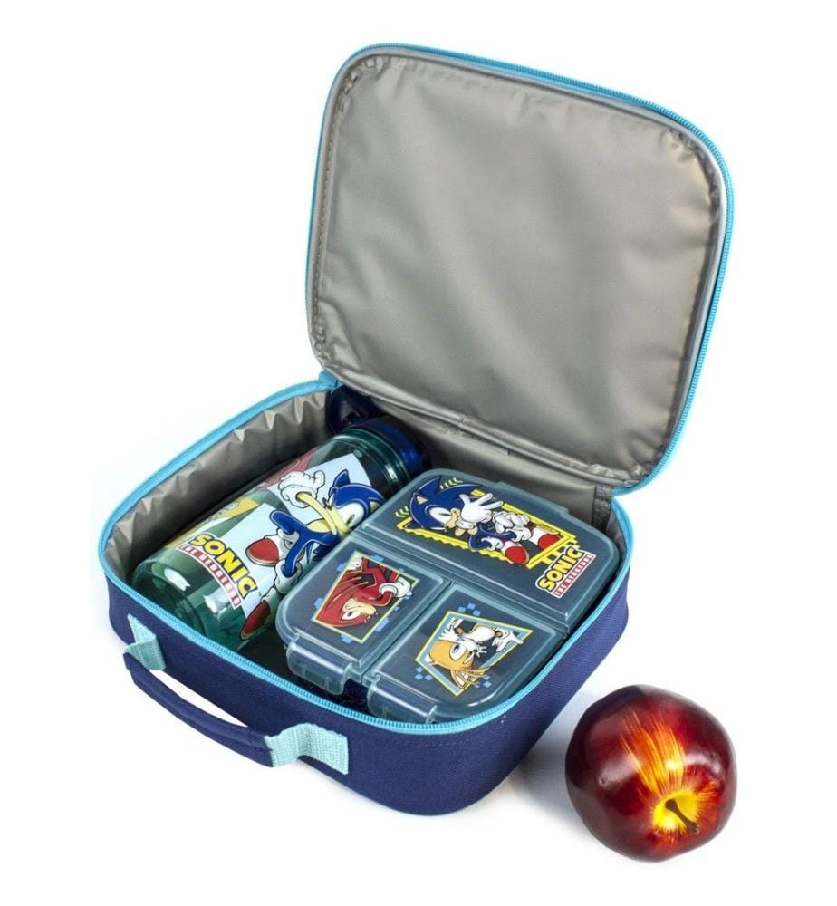 Sonic The Hedgehog Gotta Go Fast Borsa Pranzo con Porta Bottiglia