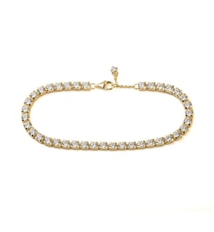 Glitzerndes Tennisarmband - Gold