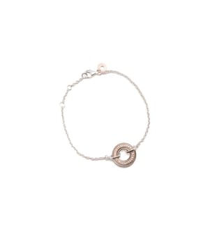 Signature Two Zweifarbiges Logo & Pavé-Kettenarmband - Klar