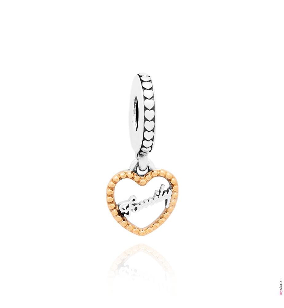 Charm-Anhänger Amour de la Famille - Silber und Gold