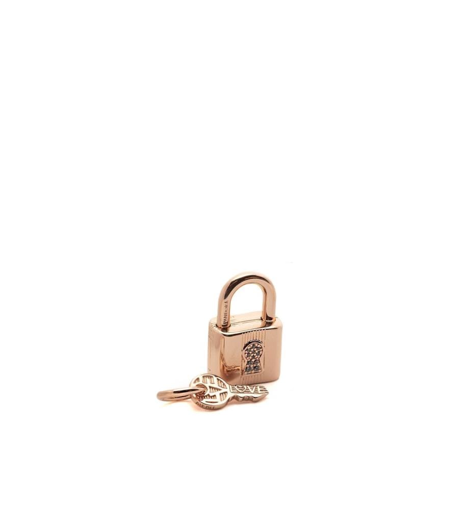 Pendentif Cadenas et clé - Or rose