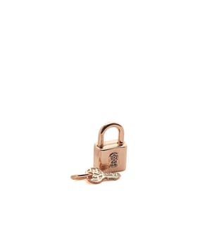 Pendentif Cadenas et clé - Or rose