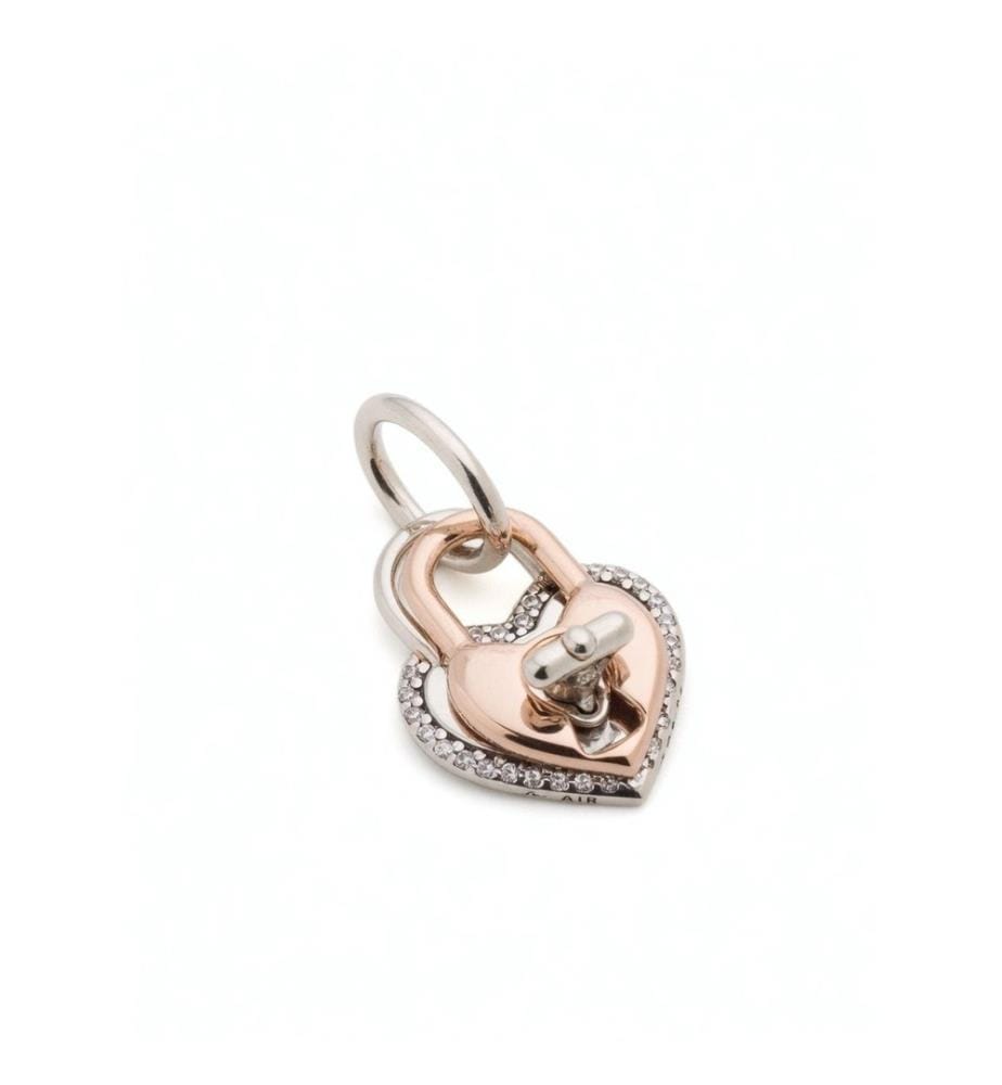 Heart-Shaped Padlock Pendant - Transparent
