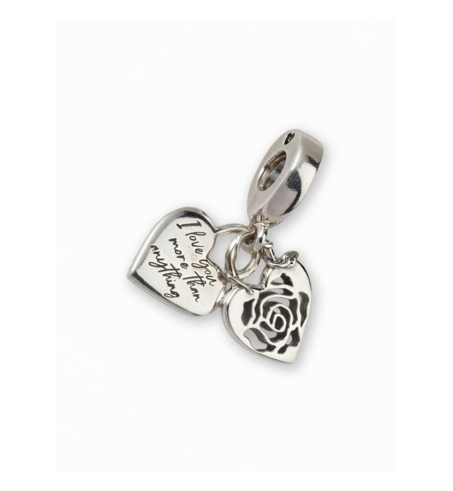 Pendentif Coeur double Ro - Argent