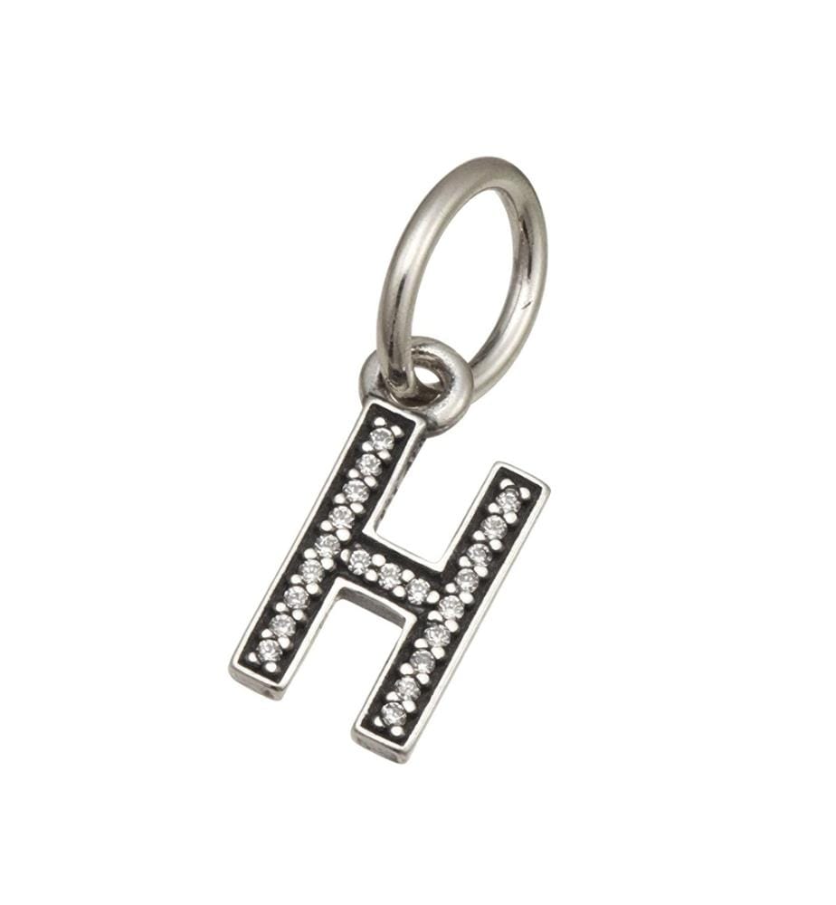 Charme Buchstabe H Colg - Silber