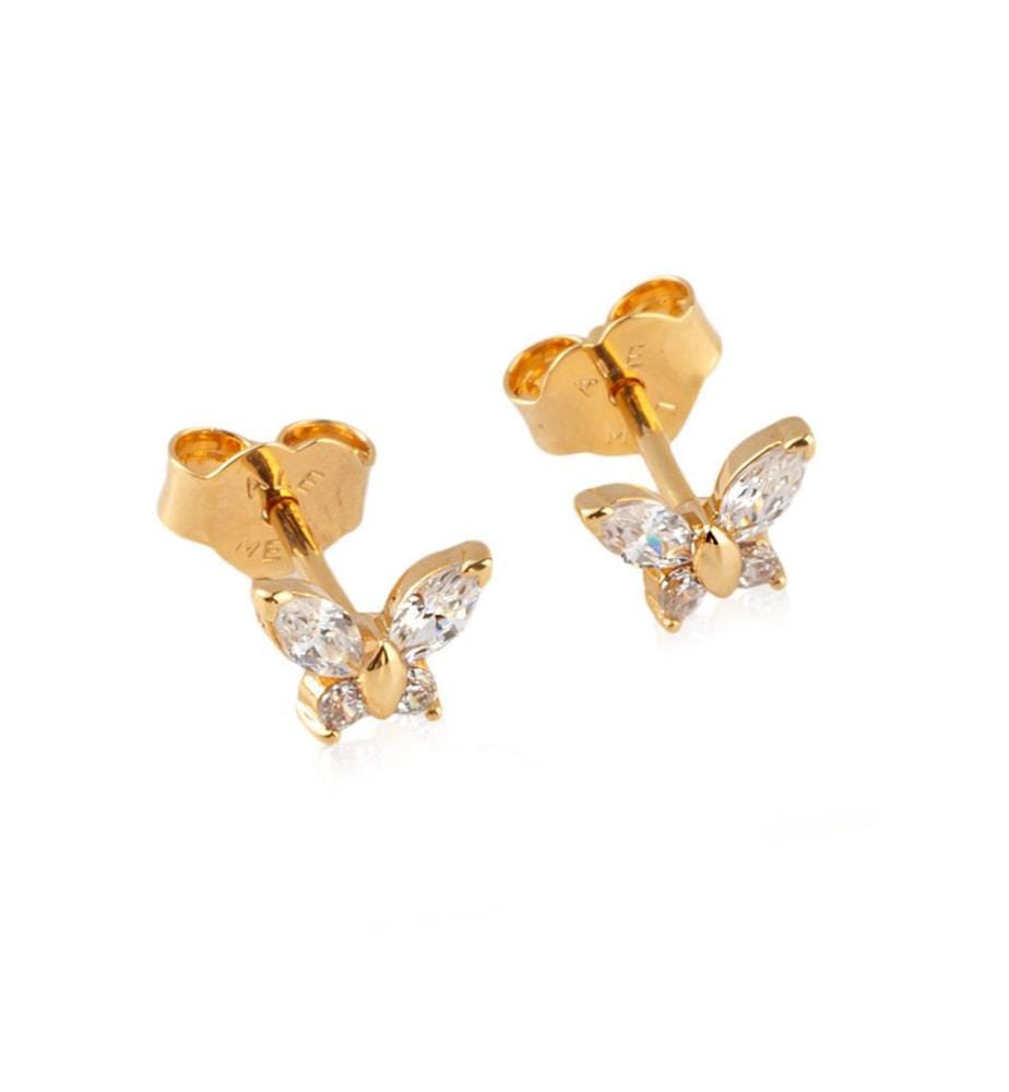 Schmetterling Ohrringe - Gold