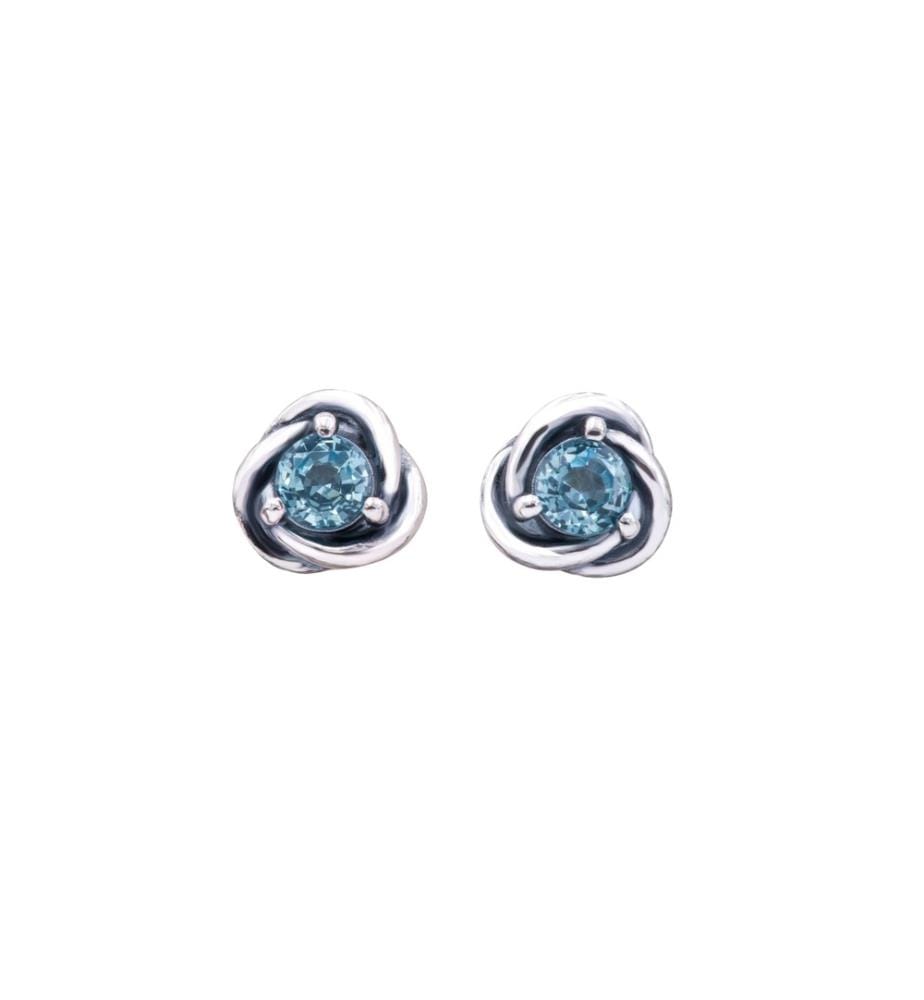 Boucles d'oreilles - Bleu & Argent