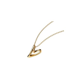 Herz-Halskette „Ligne sinueuse“ – Gold