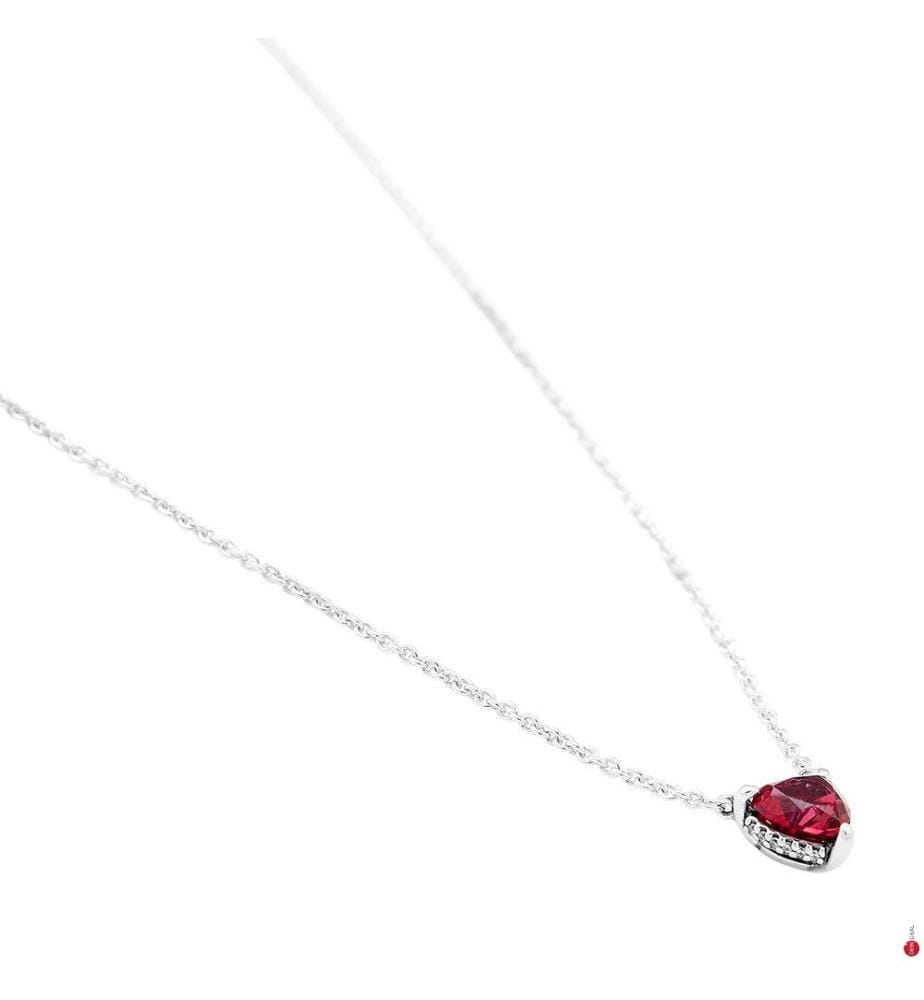 Collier Pendant Halo Coeur Scintillant - Argent 925/1000e