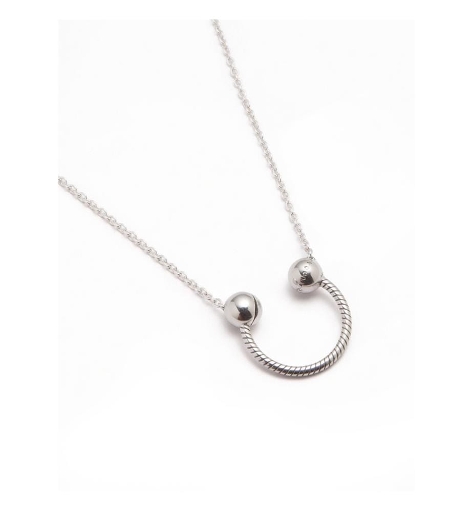 Pandora Moments U-Shape Charm Pendant Necklace - Silver