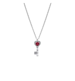 Halskette „Heart Key“ – Silber