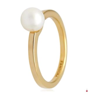 Ring Behandelte Süsswasser-Zuchtperle - Gold 585/1000e