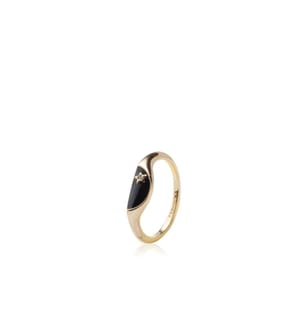 Pandora Me Emaille Hälfte Siegel Ring 14K Gold Plating - Gold