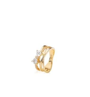 Ring „Funkelnder Knoten“ – Goldfarben