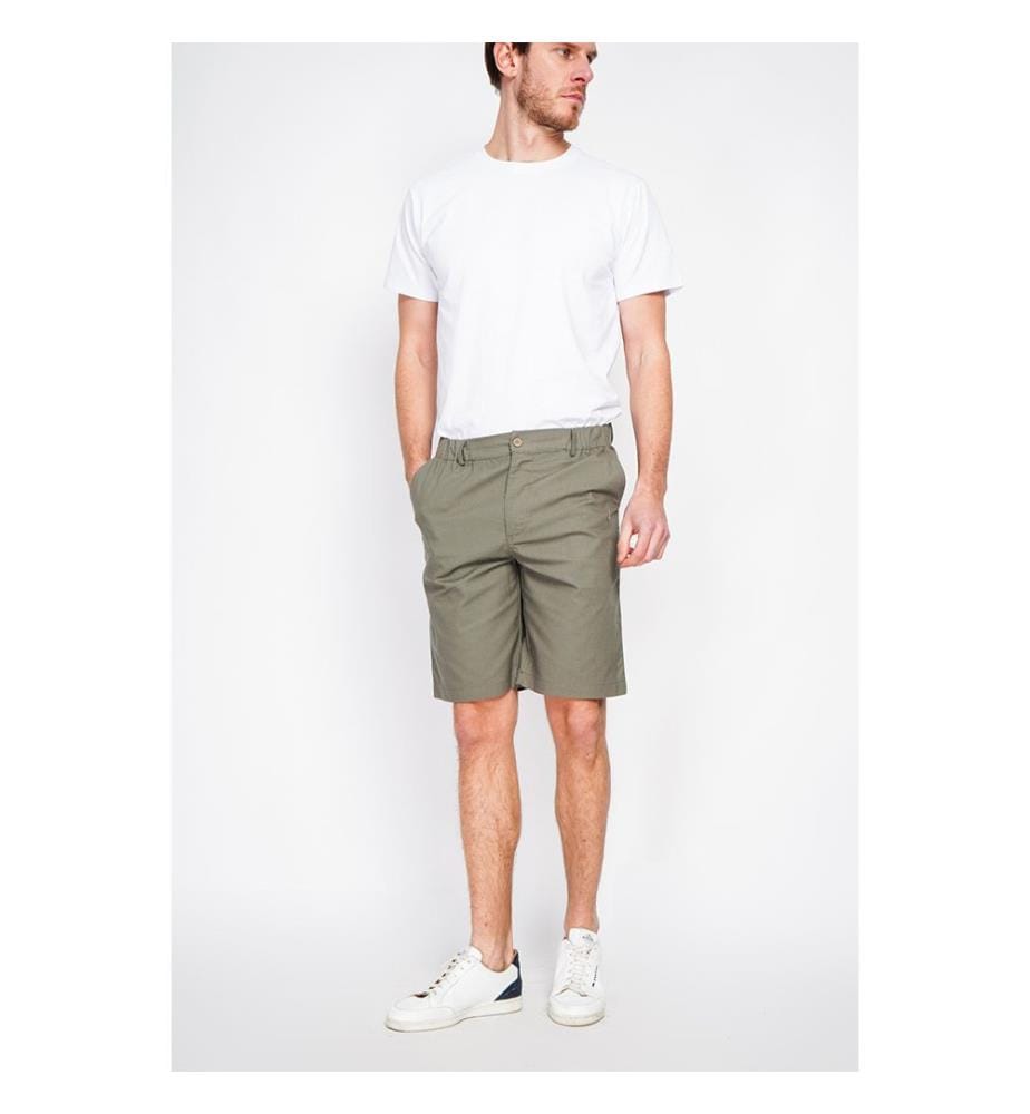 Bermudashorts in Semi-Slim-Passform – Hellkhaki