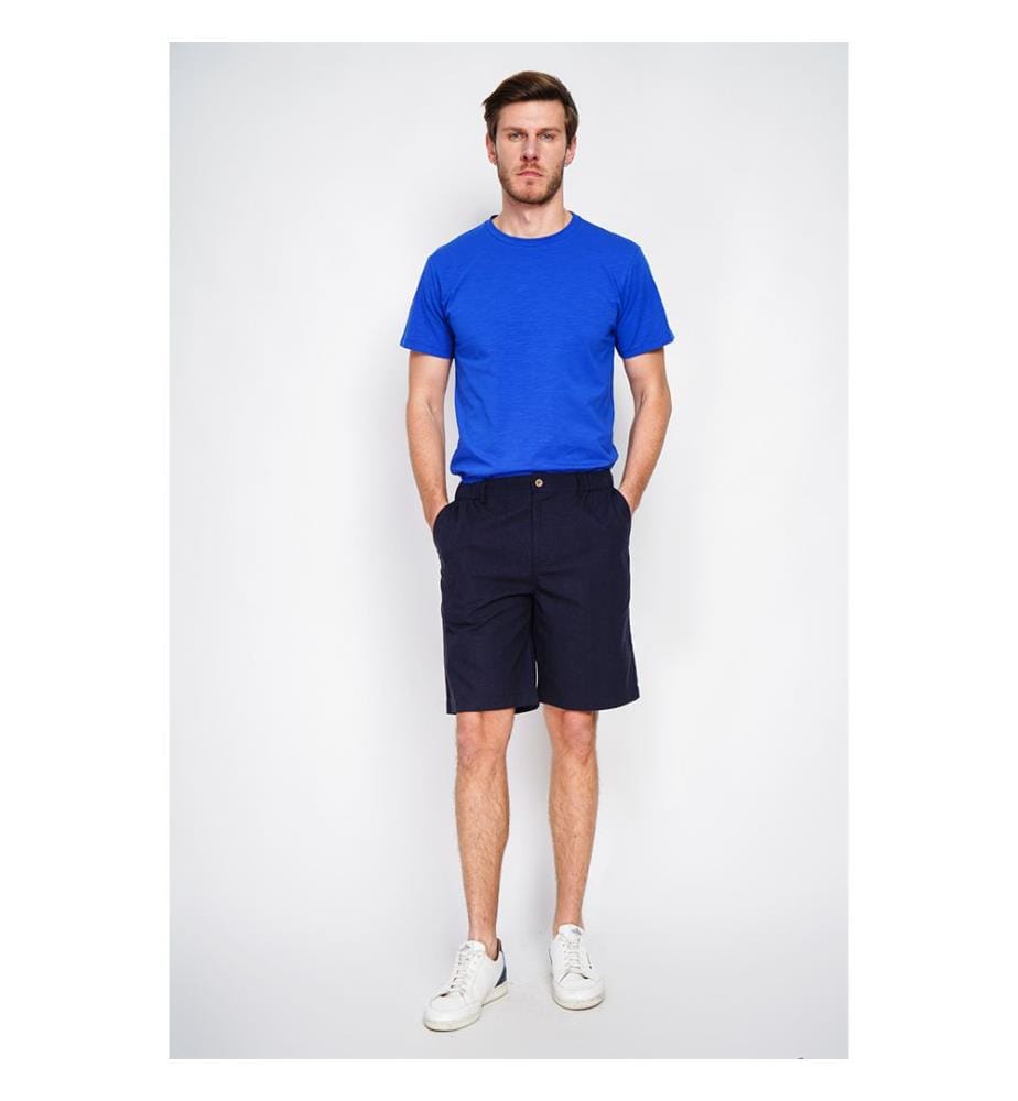 Bermudashorts in Semi-Slim-Passform – Marineblau