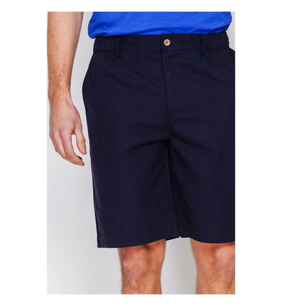 Bermudashorts in Semi-Slim-Passform – Marineblau