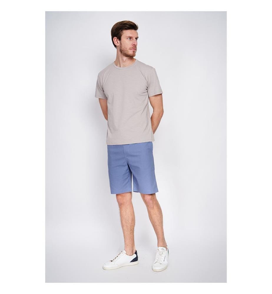 T-shirt col rond manches courtes - Lin