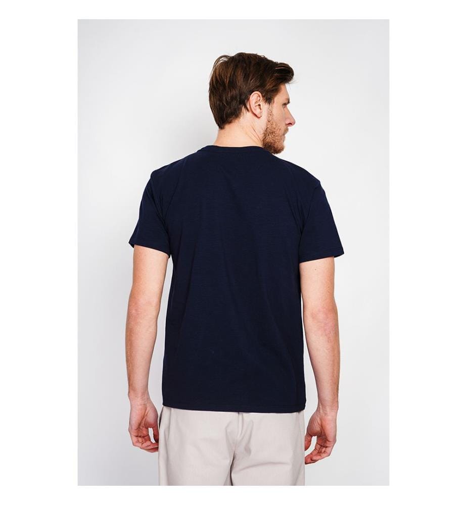 T-shirt col rond manches courtes - Bleu marine