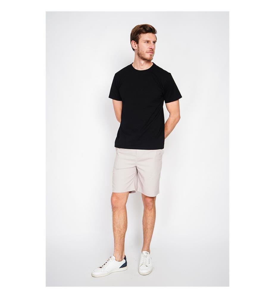 T-shirt col rond manches courtes - Noir