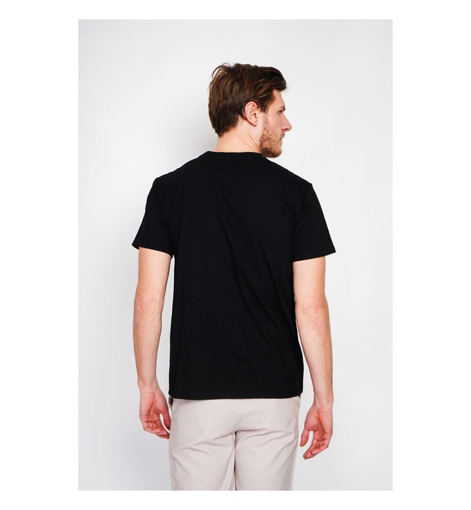 T-shirt col rond manches courtes - Noir
