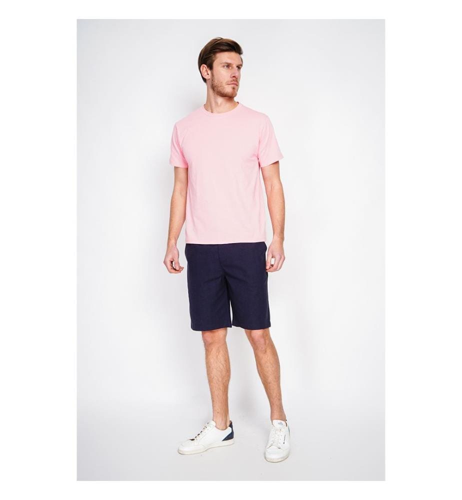 T-shirt col rond manches courtes - Rose