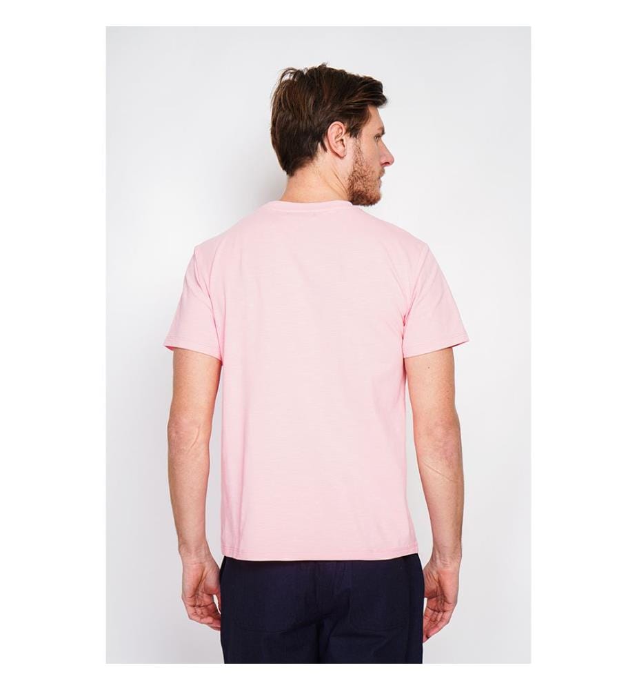 T-shirt col rond manches courtes - Rose