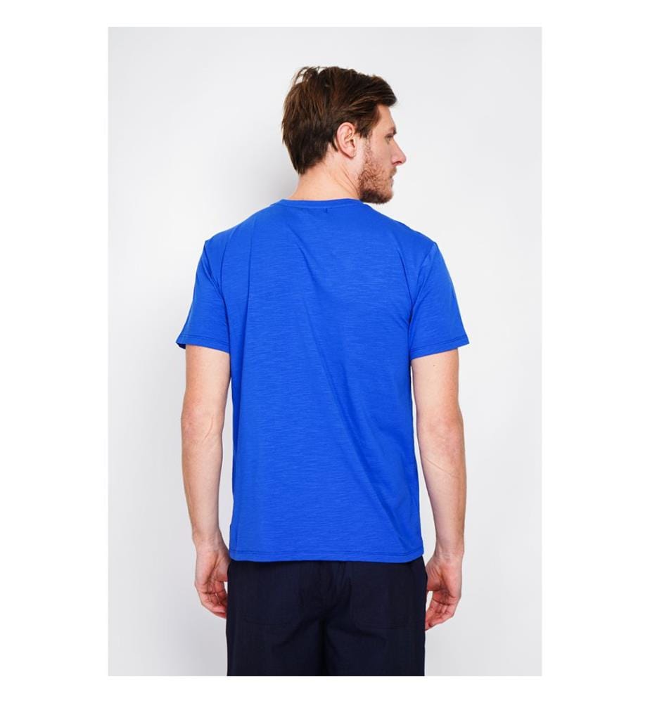 T-shirt col rond manches courtes - Bleu royal