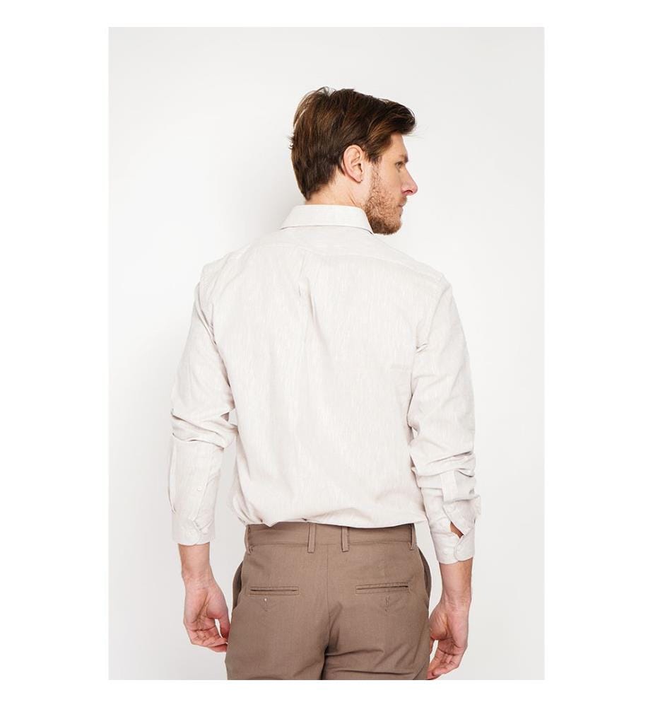 Klassisches, gerades Hemd mit Tasche – Leinen