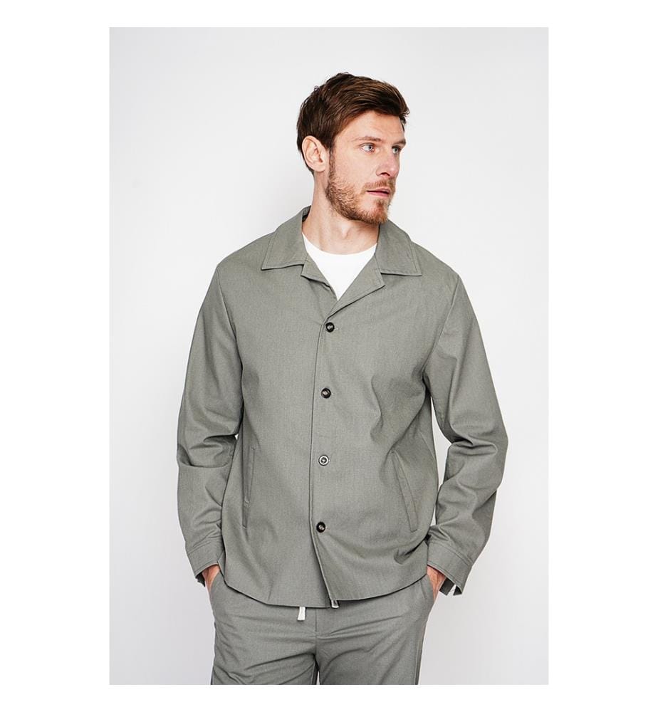 Geknöpfte Jacke – Khaki