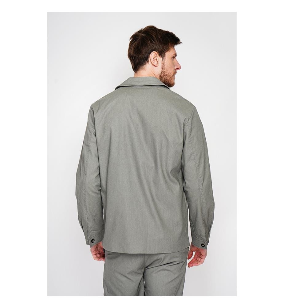 Geknöpfte Jacke – Khaki