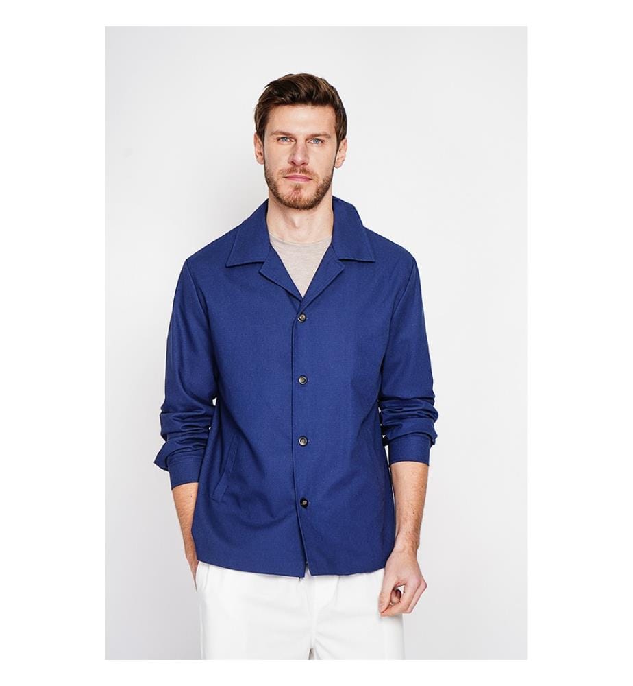 Geknöpfte Jacke – Marineblau