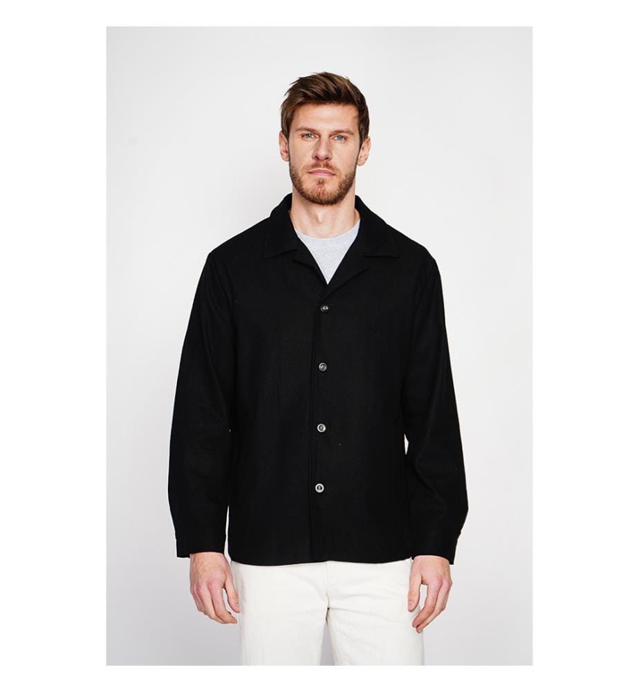 Geknöpfte Jacke – Schwarz