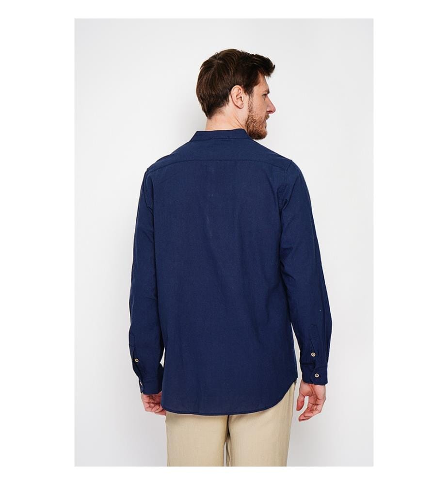 Hemd mit Knöpfen – Marineblau