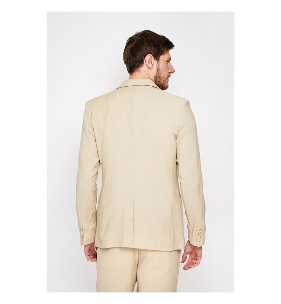 Klassische Jacke mit zwei Knöpfen – Camel