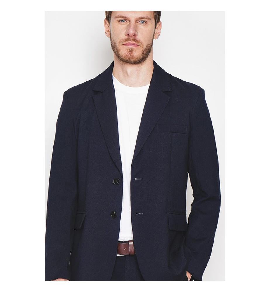 Klassische Zweiknopfjacke – Marineblau