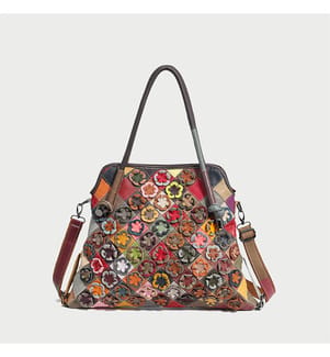 Einkaufstasche Patchwork floral - Mehrfarbig