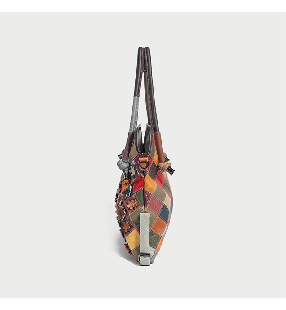 Einkaufstasche Patchwork floral - Mehrfarbig