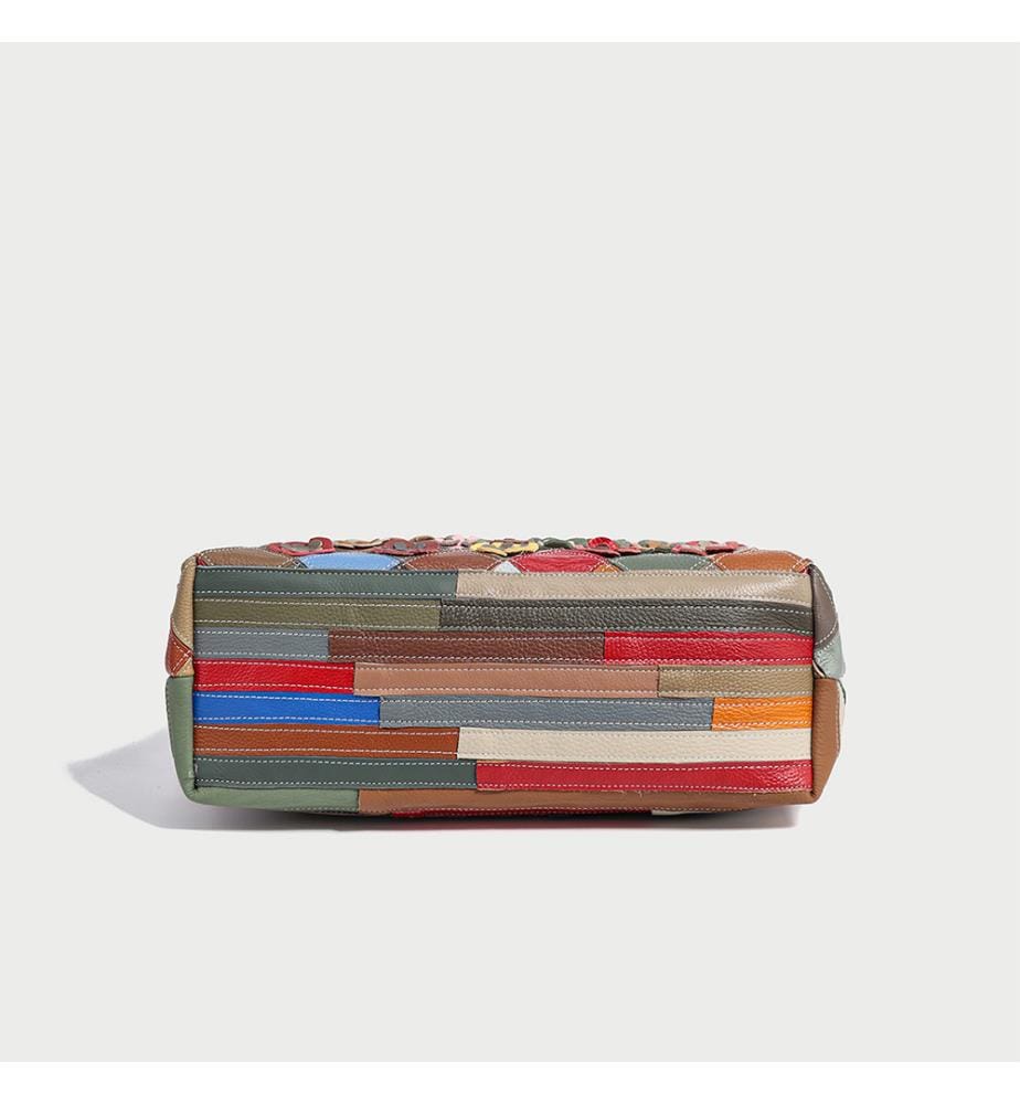 Hippie Patchwork Floral Einkaufstasche - Mehrfarbig